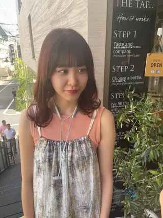 ミディアム カラー パーマ ヘアアレンジ 佐藤優太朗 似合わせ/髪質改善のヘアスタイル