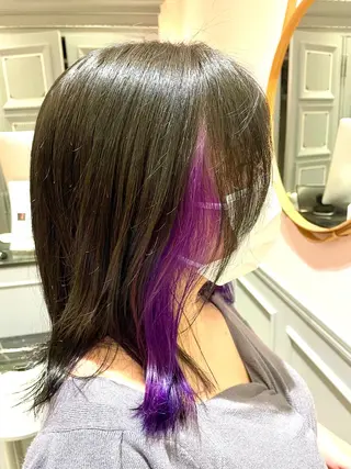 ミディアム カットモデル ヨネダのヘアスタイル