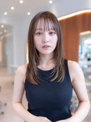 セミロング カラー Carelly   髪質改善トリートメント&ヘッドスパ　成増　【ケアリー】所属・横尾 奈津美のヘアスタイル