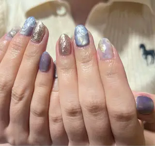 ネイル 金 柚嬉のネイルデザイン