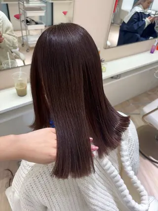 セミロング カラー ParveMix 岡本えりかのヘアスタイル