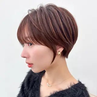 ショート ショート/レイヤー/ 縮毛矯正/ 渡邊莉玖のヘアスタイル