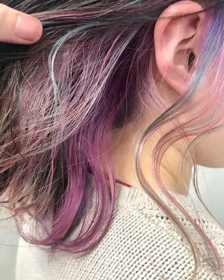 セミロング カラー ヘアアレンジ 【池袋/スパイキー ショート】ⓝⓘⓜⓤのヘアスタイル