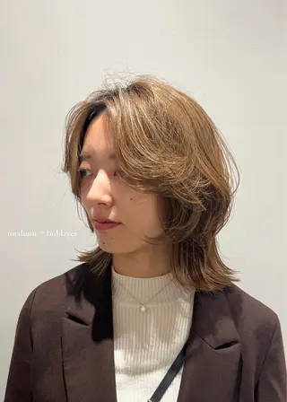 ミディアム パーマ/名古屋パーマ / コデラ ナナホのヘアスタイル