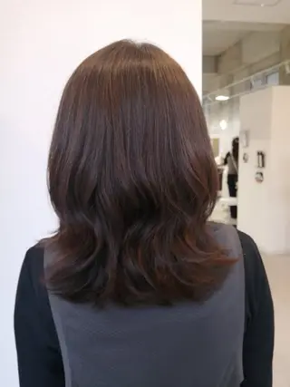 ミディアム 藤原仁美/レイヤー /透明感カラーのヘアスタイル