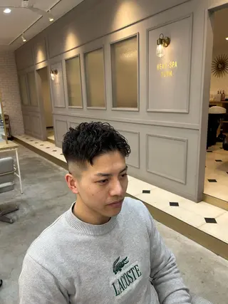 パーマ メンズ 藤野 慶太のヘアスタイル
