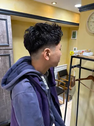 ショート Groomers Tokyo所属・大山慧也/メンズ/ フェード/バーバーのヘアスタイル