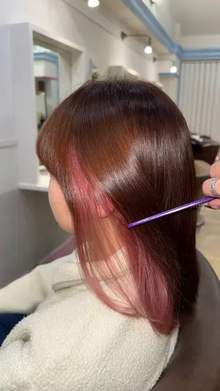 セミロング カラー TECHRISE豊橋店所属・坂柳 朱音のヘアスタイル