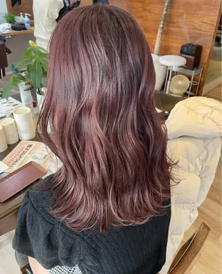 セミロング 暖色カラー/レイヤー カット/Yunaのヘアスタイル