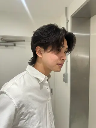 ミディアム メンズ ケアブリーチ特化✨/ 艶カラー/エクステのヘアスタイル