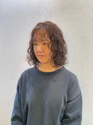 セミロング 🌀ボブ／ミディアム パーマ🌀ayaのヘアスタイル