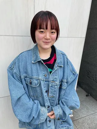 ショート カラー パーマ tatsumi/ボブ ウルフ/レイヤーのヘアスタイル