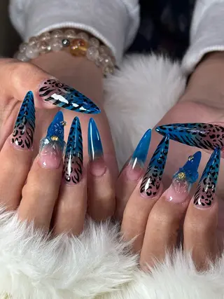 ロング Latte Nail 十三のネイルデザイン