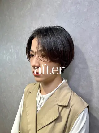 ショート 👑毛流れ、艶髪◉ 縮毛矯正錦糸町ヒガシのヘアスタイル