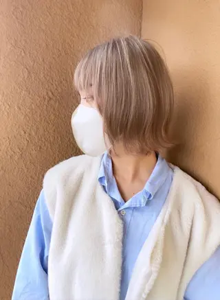 ミディアム カラー happiness西大寺店所属・ショートショートボブ うるはのヘアスタイル