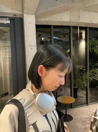 ショート カラー 葉月/ボブ/ 透明感カラー／中目黒のヘアスタイル