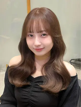 ロング 透明感カラー/顔周り カット🎀ヒラバルのヘアスタイル
