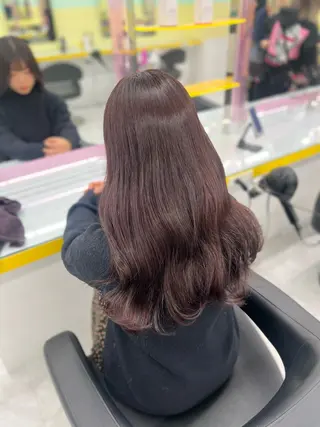 ロング カラー ヘアアレンジ 韓流トレンドヘア 🎀RINAKO🎀のヘアスタイル