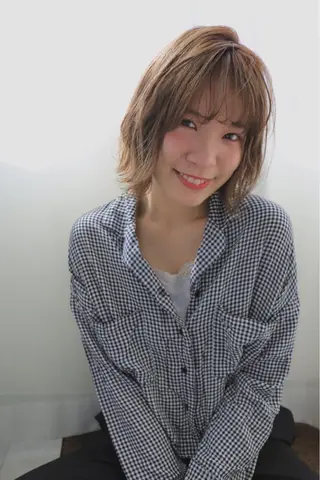 ショート カラー 萌花　moeka /韓国/レイヤーのヘアスタイル