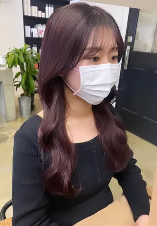 ロング カラー 韓国風レイヤーカット 🍒サンジキ アカリのヘアスタイル