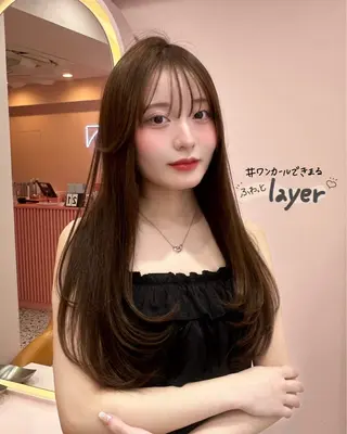 セミロング Rina 透明感カラーのヘアスタイル