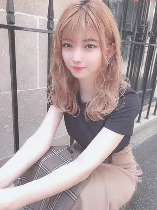 ミディアム 韓国カットパーマ✂︎ Toshiのヘアスタイル