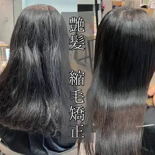 セミロング 韓国　縮毛矯正 髪質改善　木村のヘアスタイル