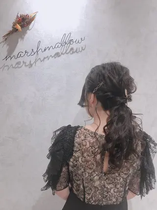 セミロング ヘアアレンジ Takagi Nanamiのヘアスタイル