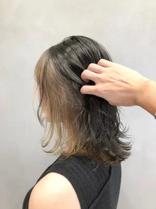 ミディアム カラー エフェクトブリーチ/ 長木雄飛のヘアスタイル