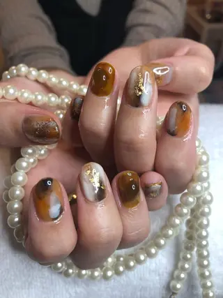 ミディアム ネイル 長さ出し専門 nynaのネイルデザイン