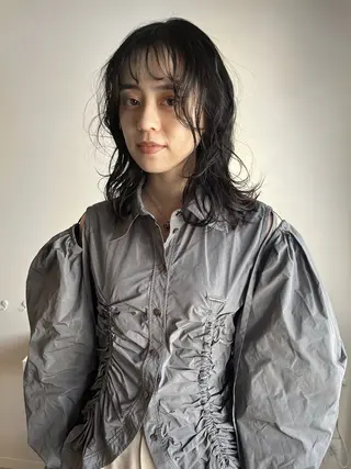 ミディアム パーマ GO TODAY シェアサロン 表参道Flos店所属・nishi fuyumiのヘアスタイル