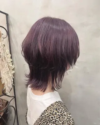 ミディアム カラー ヘアアレンジ 【ピンク/韓国ヘア/ ヘアセット】亜海のヘアスタイル