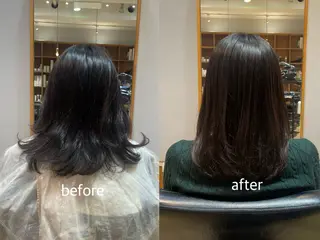 セミロング パーマ 縮毛矯正/レイヤー /ひかるのヘアスタイル