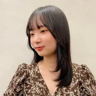 セミロング カラー Paddle所属・似合わせレイヤー/ レイヤーパーマ/高倉のヘアスタイル