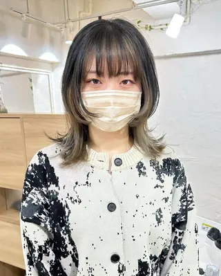 ミディアム カラー 銀座No.1髪質改善 縮毛矯正/本木のヘアスタイル