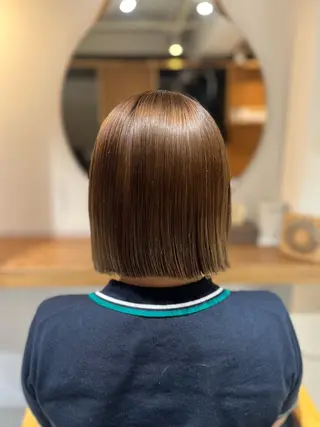 ミディアム 塩川ももこ/ 縮毛矯正/ヘアセットのヘアスタイル