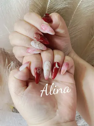 ロング Alina エリナのネイルデザイン