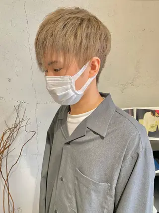 カラー メンズ メンズパーマ/フェ ザーパーマ/古川晴輝のヘアスタイル