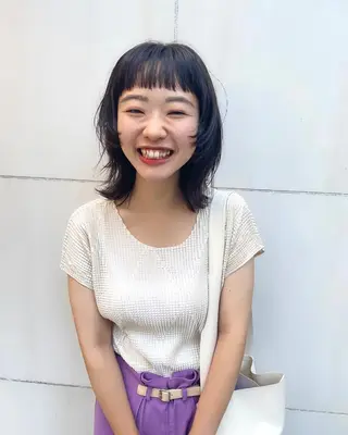 ミディアム カラー パーマ ヘアアレンジ メンズ キッズ ネイル マツエク・マツパ tatsumi/ボブ ウルフ/レイヤーのヘアスタイル