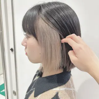 カラー 長尾菜々美🐰 ／ハイトーンカラーのヘアスタイル