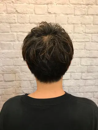 ショート カラー パーマ メンズ お客様満足度NO.1 小林真弥のヘアスタイル