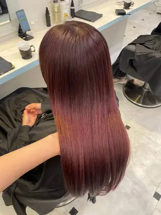 カラー 🍒♡艶髪暖色カラー saaya♡🍒のヘアスタイル