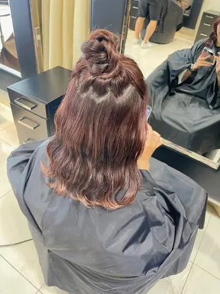 ミディアム mana/メンズ/ ヘアセット/ブリーチのヘアスタイル