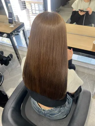 ロング カラー 💗愛され暖色💗 ピンク/レッド💗のヘアスタイル