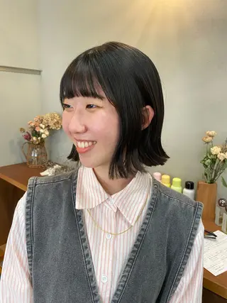 ミディアム カラー NIKO/名古屋/ 伏見/花屋併設のヘアスタイル