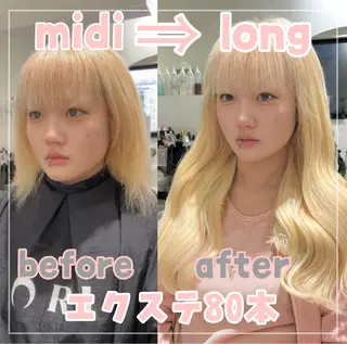 ロング MOE🐈‍⬛🎀 エクステ/ワンホンのヘアスタイル