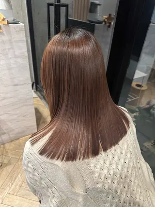 ミディアム ボブ/レイヤー/ニュ アンスパーマ/小夏のヘアスタイル