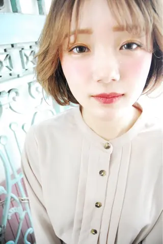 ミディアム カラー パーマ ヘアアレンジ メンズ 表参道Lise おおいしおりのヘアスタイル