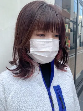 ミディアム カラー ヘアアレンジ yuka .のヘアスタイル