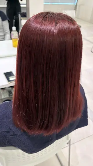 ミディアム カラー こやなぎ れいなのヘアスタイル